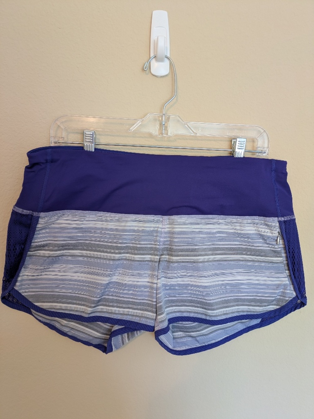 Lululemon Turbo Purple Elevation Stripe Run Sun Sprinter Shorts